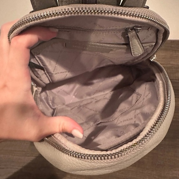 Michael Kors Grey Pebbled Backpack - Picture 3 of 5